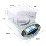 200/300gx0.001g Electronic with Windshield High Precision Laboratory Solid Analytical Digital Balance Scale