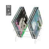 Stand,Acrylic Vinyl Record Storage Holder,Clear CD Organizer Holder for Single and Gatefold Albums