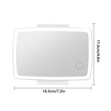 Vanity Rechargeable Touch Screen Makeup With Three-Level Dimming LED Lights Car Mirror