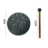 Steel Tongue 3 Inch 6 Notes Percussion Instrument Balmy with Mallets for Meditation Yoga Mors Mini Handpan Drum