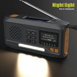 Portable DAB/FM Bluetooth Solar Receiver with Hand Crank - Emergency Outdoor Radio with LED Flashlight and SOS.