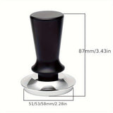1pc 51/53/58mm Calibrated Espresso Tamper, Calibrated Coffee Tamper With Spring Aluminum Handle Stainless Steel Flat Base Coffee Mat