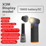 130000RPM Air Power Display Handheld Mini Dust Cleaner Wireless Electric Blower Portable Powerful Turbo Jet Fan