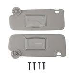 1 Pair UV Blocking Left Right with Mirror for 2012 ‑ 2020 Gray Car Grey Sun Visor