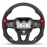 D Type Carbon Fiber Steering Wheel Epoxy Coating Car Replacement for 2015-2021