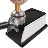 1pc Coffee Temper Stand, Sturdy Stainless Steel Tamping Stand For Coffee Machine And Coffee Tamper Storage Base With Mat Coffee Tampers Accessories