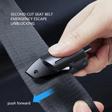 Car Hammer 2-In-1 Mutifunction Emergency Windows Glass Breaker Safety Belt Cutter Alloy Keychain Self Rescue Tool