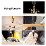 5PCS Shank Countersink Bits Set Screw Carpentry Chamfer Hole Opener Woodworking Drill Punch Tools A