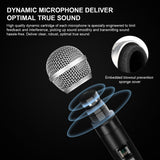 Wireless Microphone 2 Channels UHF Fixed Frequency Handheld Micphone for Party Karaoke Professional Church Show Meeting Hot Sale
