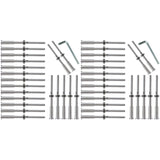 40Pcs Invisible Turnbuckle Hand Swage Threaded Stud Hex Head Fitting Receiver Terminal For 1/8 Inch Cable Raig