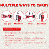 16.2W 1250LM LED Work for Milwaukee//14.4V-18V Li-ion Battery Dual Light Source Vertical Lamp Flashlight