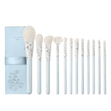 Blue and White Porcelain Makeup Brush Set Portable Concealer Brush Soft Hair Set 12 Pieces
