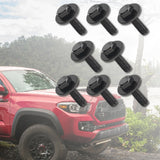 8 Pack 12mm Front Plate with Top Bolt and Gasket Skid Plates Bolts Fit for Toyota 4Runner Tacoma 1995-2023