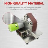 Mini Belt Sander Electric Grinding hine 7 Variable Speed with 10 Sanding Belts for Polishing Wood Metal