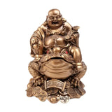 Laughing Buddha Resin Statue - Fengshui Home Decor with Money Frog