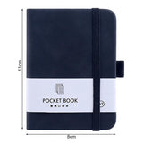 Stylish Portable Diary Notebook with Elastic Strap Bookmark Ribbon Design for Home