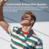 High Quality Bluetooth Neckband Wearable Home Outdoor Wireless Speakers True 3D Stereo Sound with Microphone