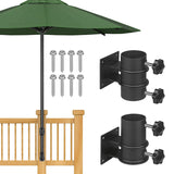 Holder Stands Heavy Duty Umbrella Base Clamp For Railing Or Deck In Patio And Courtyard