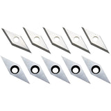 10Pcs Carbide Inserts Cutter Woodturning Chisel Tipped Replacement Blade for Wood Lathe Turning hine Tools 10X30mm