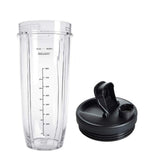 Lid 32OZ Cup and 7 Fins Blade Compatible for Ninja Auto IQ 1000W Blender Accessories Replacement Parts BL482