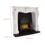 1:12 Dollhouse Mini Fireplace With Bright Light Miniature For Doll House Simulation Furniture Accessories