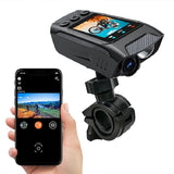 3 in 1 Sport DV Dash Cam with Light - 4K for Bike Helmet, Motorcycle, Bicycle. HD Screen Action Recorder Camera