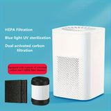 1pc Mini Air Purifier, USB Portable Low Noise Negative Ion Removal Formaldehyde Dust Removal Secondhand Smoke PM2.5