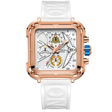 Fashion men watch brand ONOLA unique square design luxury quartz sports tape watches men waterproof
