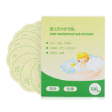 100pcs Waterproof Stickers Bath Swimming Infant Newborn Care Paste(Transparent ) Nursing Ear Paste Baby Supplies