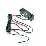 DC 5- 28V DIY Car Brighess Adjustment Temperature 2 Probes Voltage Monitor Meter LED Digital Clock Timer Green Blue Red