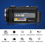 4k Cameras Professional Camcorder for Vlog Video WiFi 48MP Youtube 16X Zoom Camera Digital Webcam