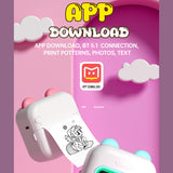 M10 Mini Pocket Thermal Instant Photo Printer 7-Color LED Light Label Maker hine BT Wireless Connect Compatible Android iOS