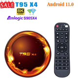 T95 X4 Android 11 TV Amlogic S905X4 4GB 64GB 1000M 8K 3D BT4,0 2.4G&5G Wifi Media Player Set Top Box