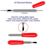 50PCS Replacement Cutting For Cricut Explore Air 2 /Air 3/Maker Expression, 45 Degree Standard Fine Point Blades