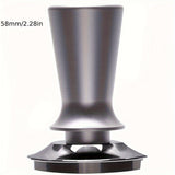 1pc 51/53/58mm Calibrated Espresso Tamper, Calibrated Coffee Tamper With Spring Aluminum Handle Stainless Steel Flat Base Coffee Mat