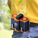 10000mAh Waist Personal Practical Low Noise Lightweight Rechargeable Coog Fan for Farm Cycg Backpacking Hiking