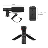Andoer Vlog Kit Table Tripod Phone Holder with Cold Shoe Microphone LED Video Light Remote Shutter