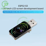 ESP32-S3 Development Board 1.47-inch LCD display on-board RGB color beads Micro SD card holder Full-speed USB serial port