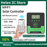 10A-60A MPPT 12V 24V Auto LCD Solar Panel Charge Regulator for Lifepo4 Lithium