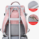 Women Fiess Large Capacity Oxford Yoga Backpack for Outdoor Sports Waterproof Bag Casual Rucack