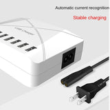 1 PCS Hub 8 Port Fast Charge Charging Desktop Dock Charger EU Plug Black
