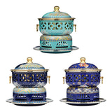 Practical Cloisonne Hot Pot For Shabu Buffet & Stew - Camping Cooker