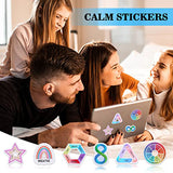 48PCS Calm Stickers, 6 Styles Fidget Tactile Rough Textured Reusable Strips For Anxiety Sensory Stickers