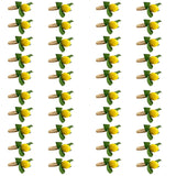 40PCS Handmade Napkin Rings Yellow Faux Lemon With Vine Napkin Ring For Wedding, Dinner Party, Banquet, Serviette