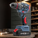 21V Brushless Electric Lithium Battery Rechargeable Wireless Screwdriver Home Cordless Drill Power Tool