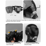 Cyberpunk Cosplay Commander Full Face Anti-fog Paintball Mask Double Sided Detachable Airsoft CS Protective Gear