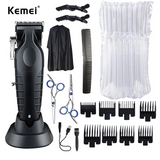 Kemei electric push shear KM-2296 cross-border electric push with base USB oil head carving push shear salon hair clipper
