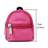 Miniature Bag 5Pcs Cute Zipper Backpack Doll Accessories For 15-30Cm Dolls,Dollhouse School Supplies