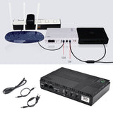DC Uninterruptible 10400mAh 5V 9V 12V UPS Router Optical Cat Built-in Adapter Backup Power Supply