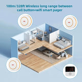 Wireless WiFi Caregiver Pager Call Button Emergency SOS Medical Alert System for Seniors Patients Elderly At Home